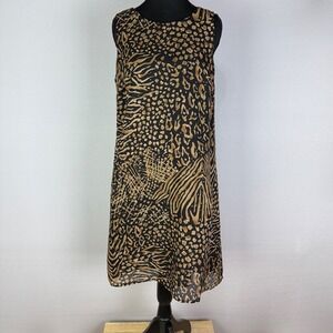 Jaclyn‎ Smith Women's Multi Animal Print Sleeveless Dress; Size 8